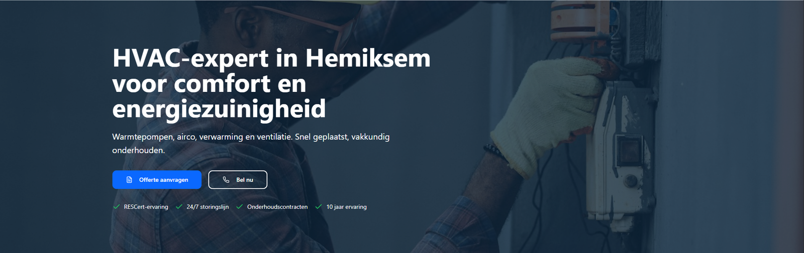 HVAC Installateur Website - Website Template door Synora webdesign Antwerpen